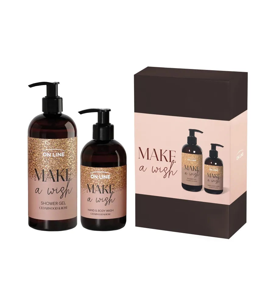 ON LINE Make a Wish Cedar Set Body soap 250 ml + Shower gel 400 - Higiena