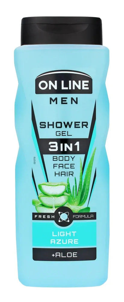 On Line Men 3in1 dušo gelis Šviesiai mėlynas vyrams 410ml - Kosmetika