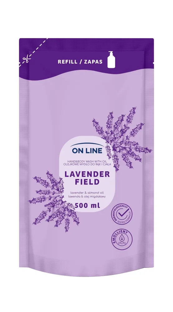 ON LINE Oil Hand and Body Soap Lavender Almond 500ml - Higiena