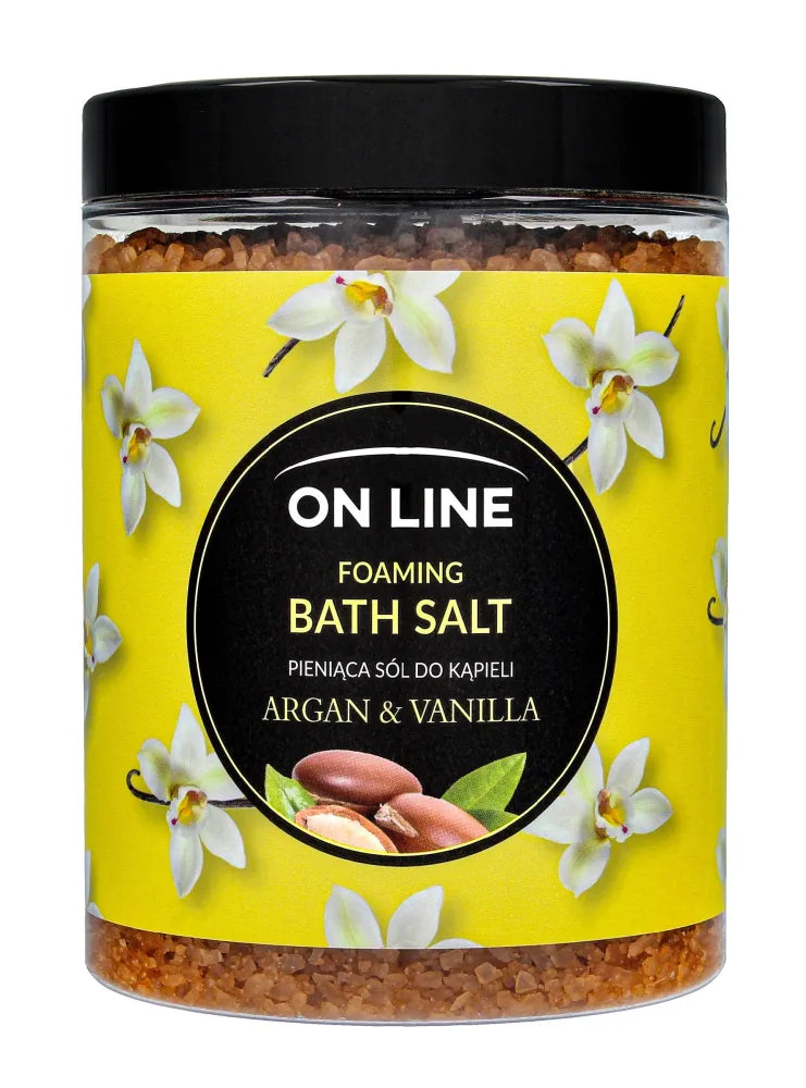 On Line Putojanti Vonios Druska Argan & Vanilla 1200g - Kosmetika