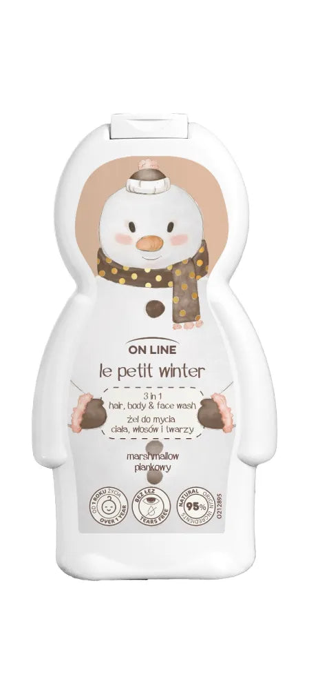 ON LINE Snowman 3-in-1 Gel for Body Hair and Face Wash 350 ml - Higiena
