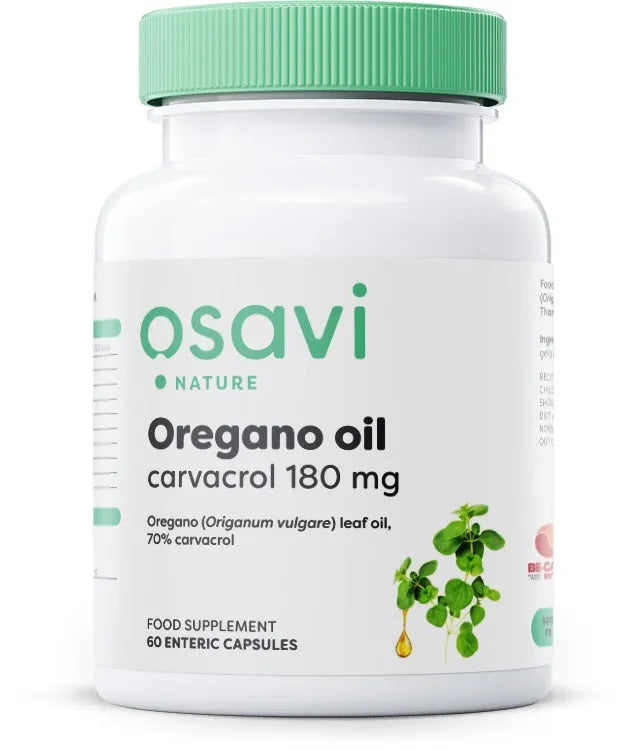 Oregano Oil Carvacrol 180mg - 60 enteric caps - Osavi - Papildai