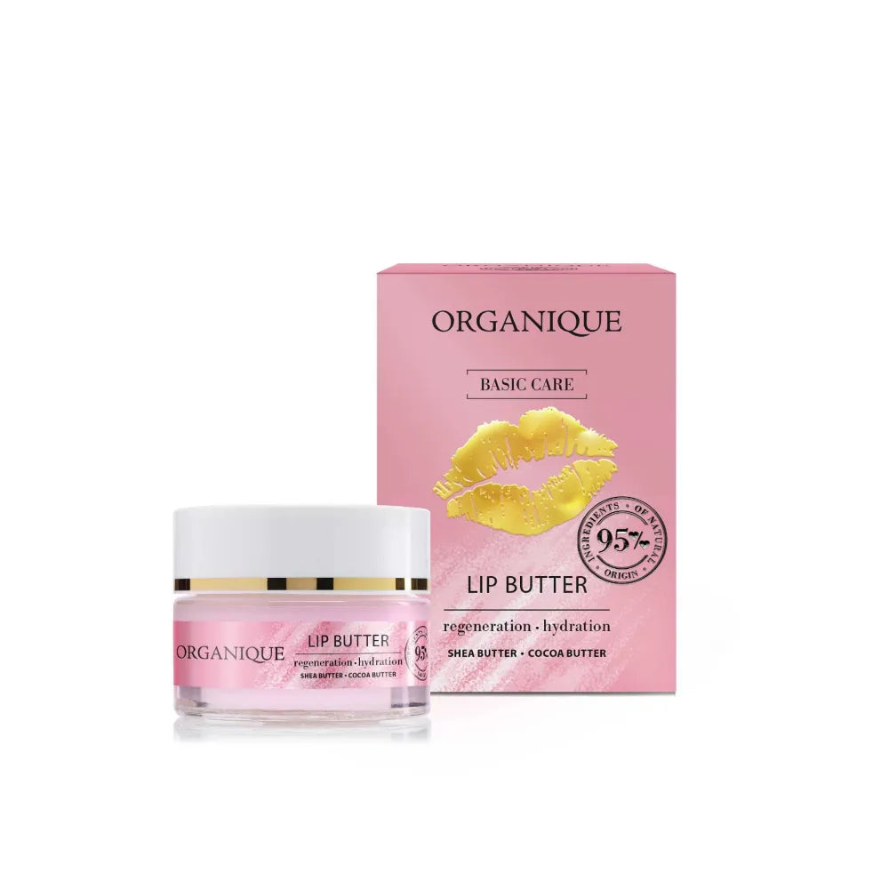 ORGANIQUE Basic Care Regeneruojantis ir drėkinantis lūpų sviestas 15ml - Kosmetika