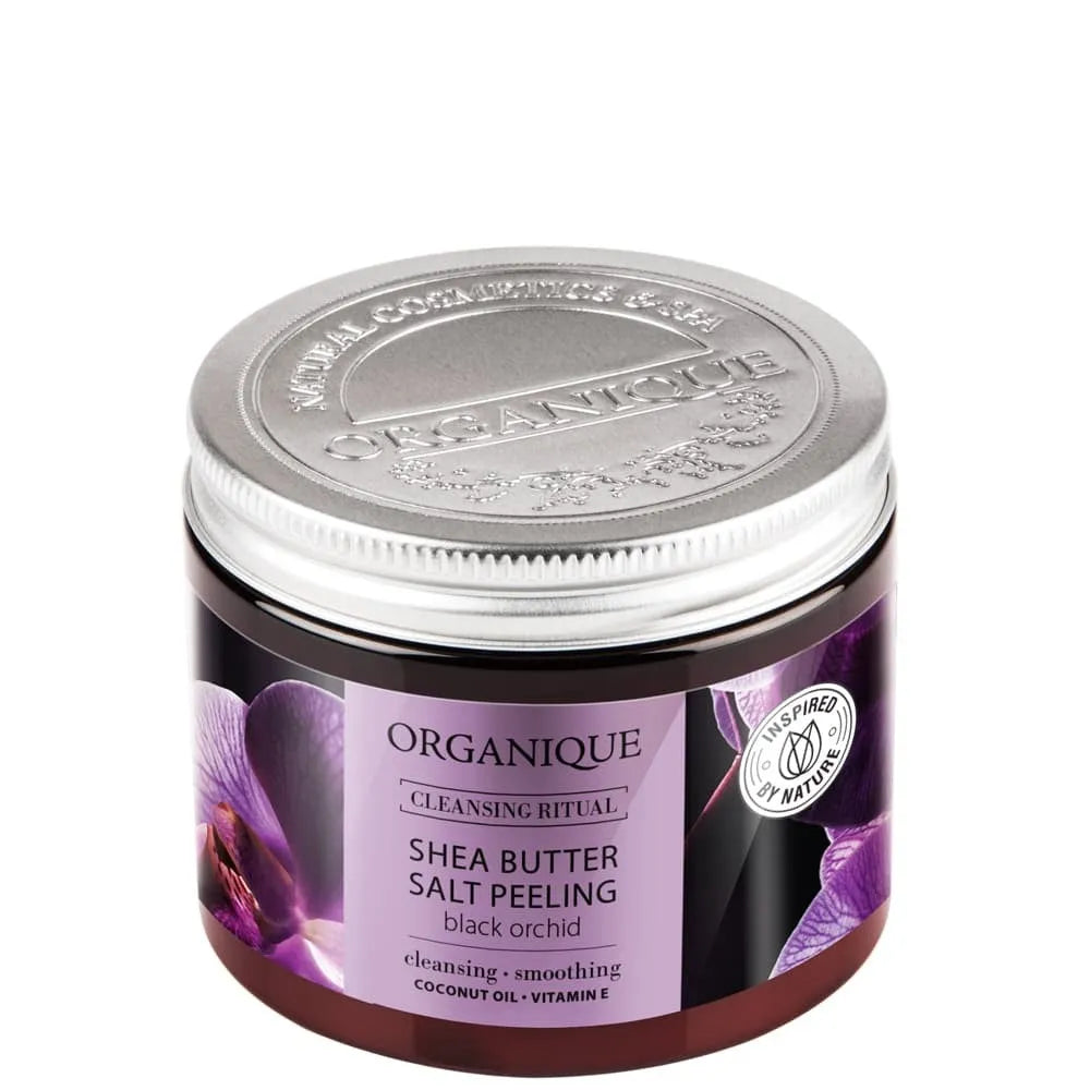 ORGANIQUE Black Orchid Druskos Kūno Šveitimas 200g - Kosmetika