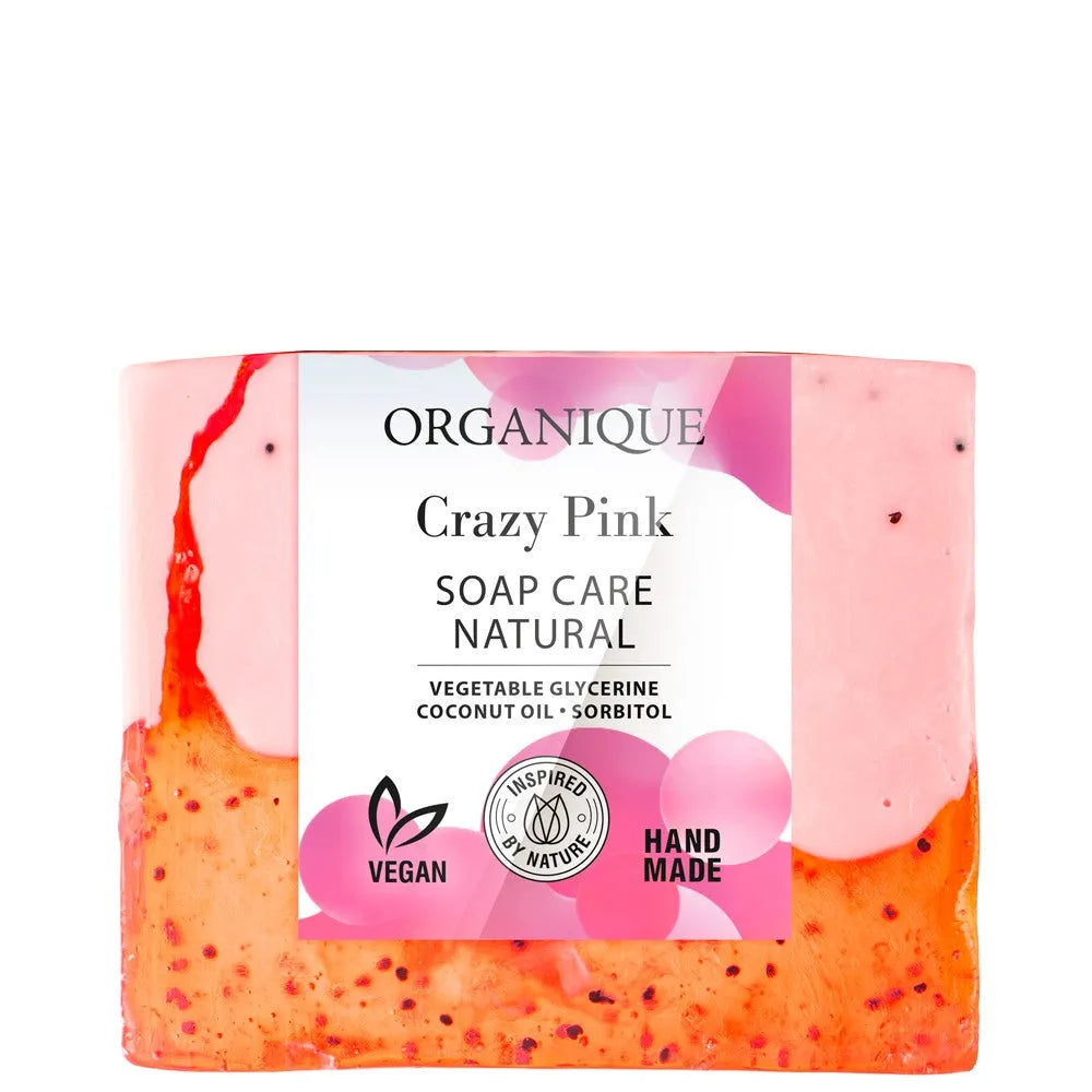 ORGANIQUE Naturally caring soap Crazy Pink 100g Natūraliai rūpestingas muilas - Kosmetika