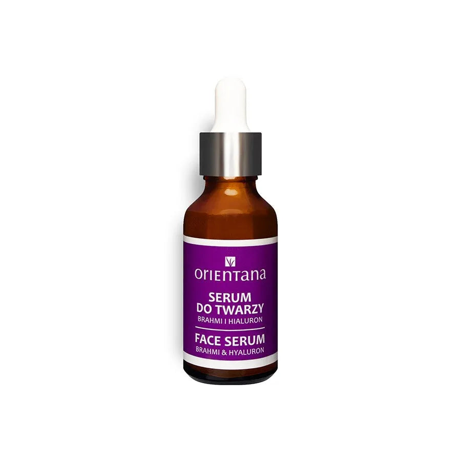 Orientana BIO Veido Serumas BRAHMI & HIALURONO RŪGŠTIS 30ml - Kosmetika