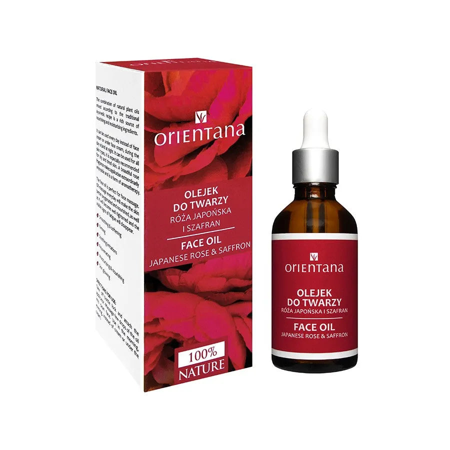 Orientana Face Oil JAPANESE ROSE-SAFFRON 55ml veido aliejus - Kosmetika