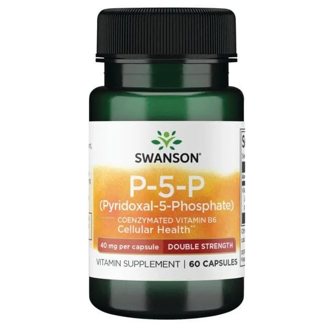 P-5-P Pyridoxal-5-Phosphate - Širdžiai - 40 mg - N60 - Piridoksalis-5-fosfatas - Swanson - Papildai