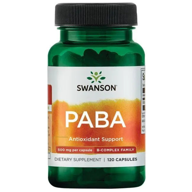 PABA - Antioksidantas - 500 mg - N120 - Swanson - Papildai