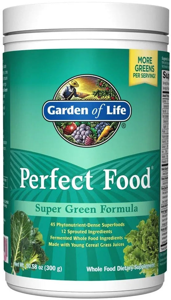 Perfect Food Super Green Formula Powder - 300g - Garden of Life - Papildai