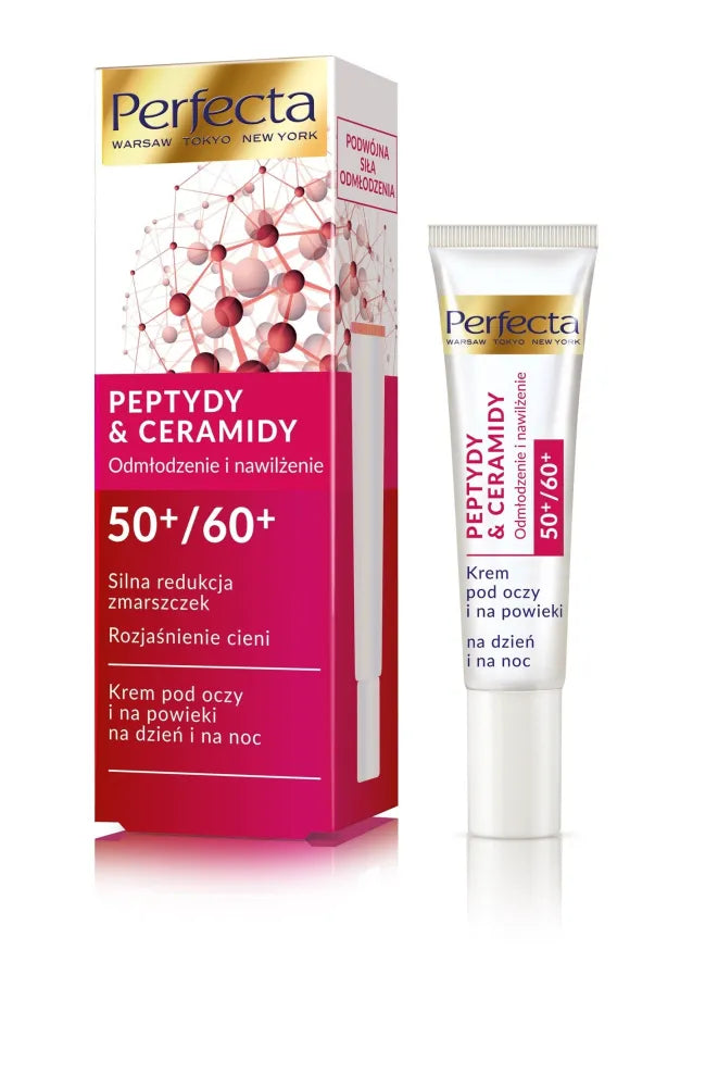 Perfect Peptides & Ceramides 50+/60+ Eye Cream Stiprus raukšlių mažinimas ir šviesinimas 15ml - Kosmetika