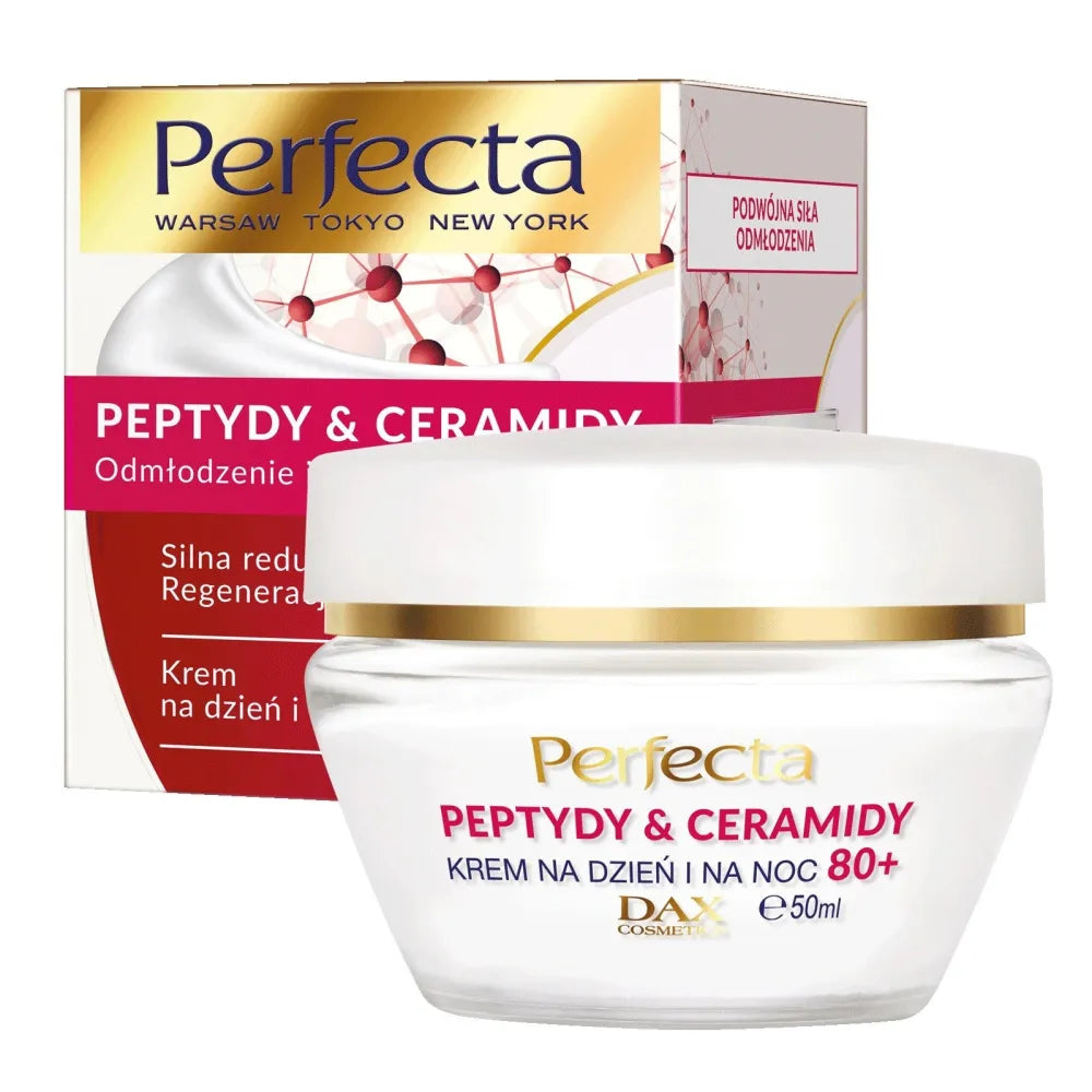 Perfect Peptides & Ceramides 80+ Dienos ir Nakties Kremas Stiprus Raukšlių Mažinimas Regeneracija 50ml - Kosmetika