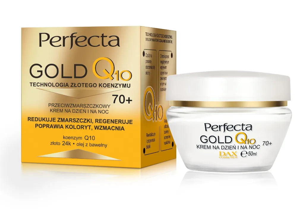PERFECTA Gold Q10 Kremas nuo raukšlių dienai ir nakčiai 70+ 50 ml - Kosmetika