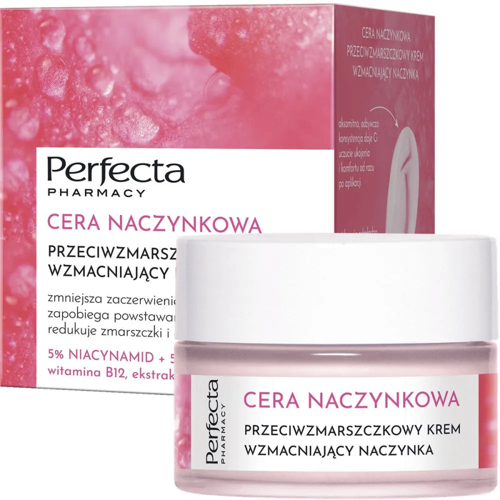 PERFECTA Pharmacy Kapiliarų Kremas Priešraukšlinis Stiprinantis Kapiliarams 50ml - Kosmetika