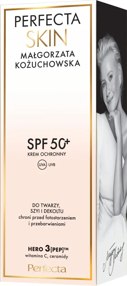 PERFECTA Skin Małgorzata Kożuchowska Apsauginis Kremas SPF 50+ veidui kaklui ir dekoltė 40 ml - Kosmetika