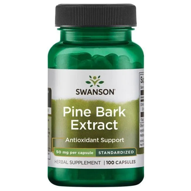 Pine Bark Extract - Pušies žievės ekstraktas - 50 mg - N100 - Swanson - Papildai