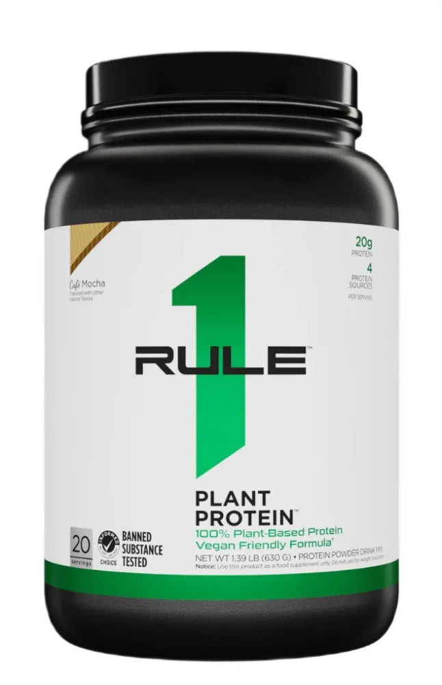 Plant Protein Cafe Mocha - 630g - Rule One - Sporto papildai