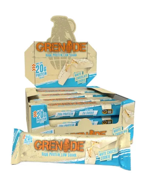 Protein Bars White Chocolate Cookie - 12 x 60g - Grenade - Maistas