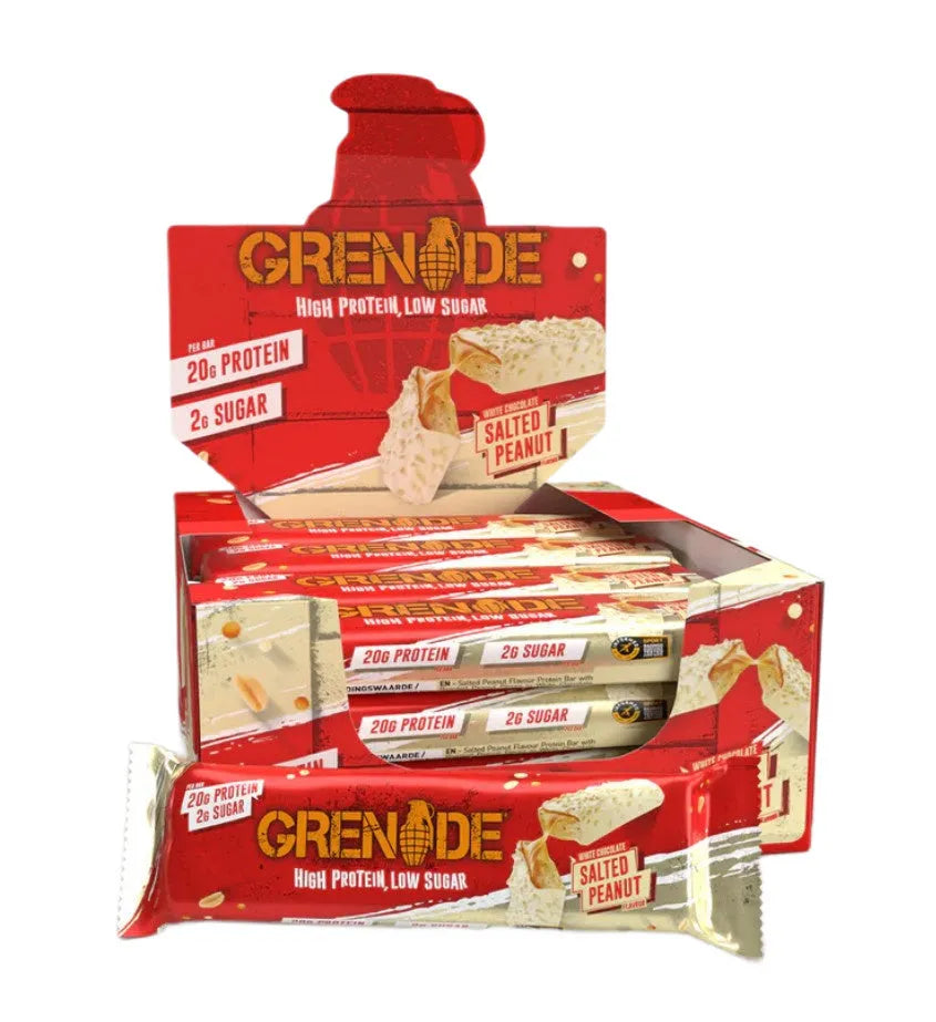 Protein Bars White Chocolate Salted Peanut - 12 x 60g - Grenade - Maistas