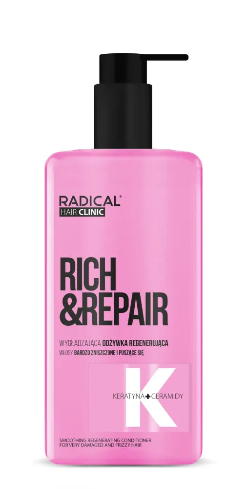 RADICAL HAIR CLINIC Rich & Repair Smoothing Restorative Conditioner for very damaged and frizzy 260 ml - Kosmetika
