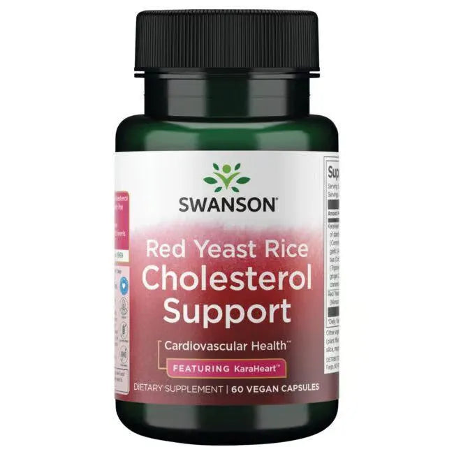 Red Yeast Rice Cholesterol Support - N60 - Raudonųjų mielių ryžiai - Swanson - Papildai