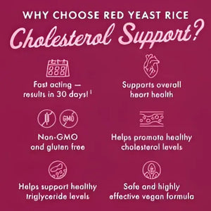 Red Yeast Rice Cholesterol Support - N60 - Raudonųjų mielių ryžiai - Swanson - Papildai