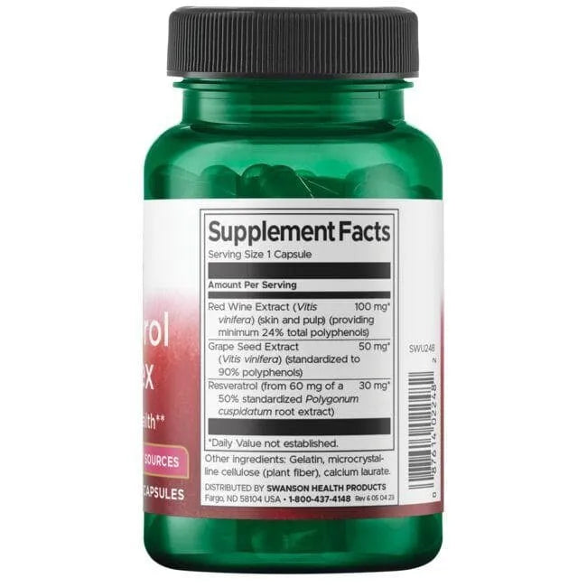 Resveratrol Complex - 180 mg - N60 - Swanson - Papildai