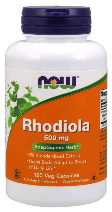 Rhodiola 500mg - 120 vcaps - NOW Foods - Papildai