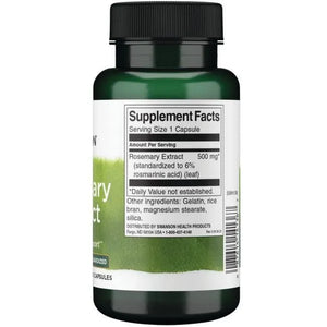 Rosemary Extract - Antioksidantas - 500 mg - N60 - Rozmarino ekstraktas - Swanson - Papildai