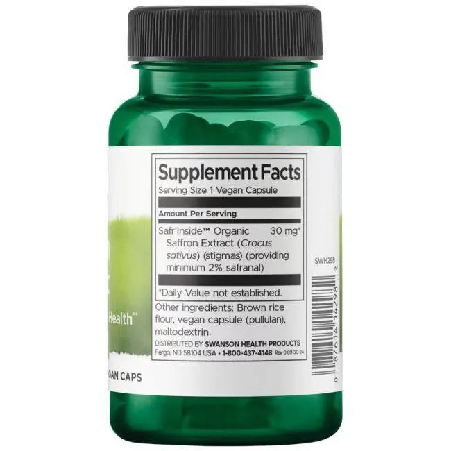 Saffron Extract - Šafrano ekstraktas - 30 mg - N60 - Swanson - Papildai