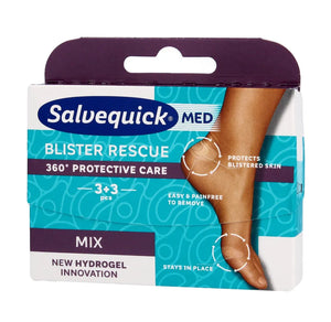 SALVEQUICK FEET Rescure pleistrai mišinys 6 vnt - Medicinos ir slaugos prekės