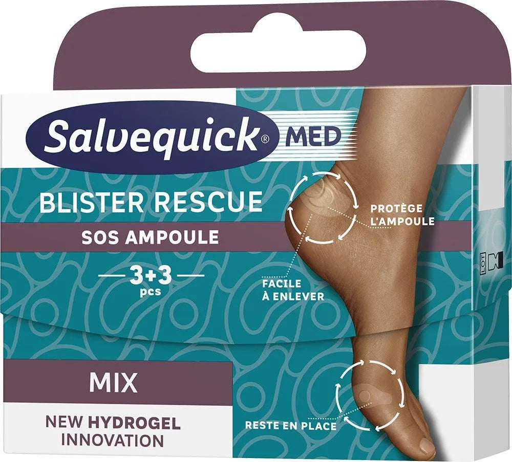 SALVEQUICK FEET Rescure pleistrai mišinys 6 vnt - Medicinos ir slaugos prekės