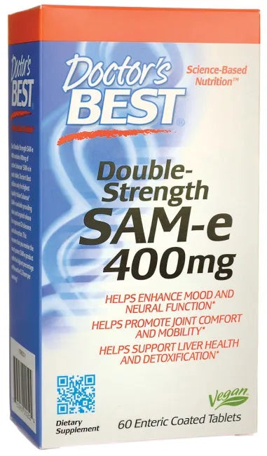 SAM-e 400mg Double-Strength - 60 tablets - Doctor’s Best - Papildai