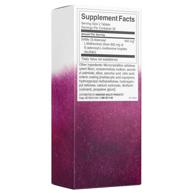 SAMe - S-Adenosyl Methionine - 200 mg - N60 - Swanson - Papildai