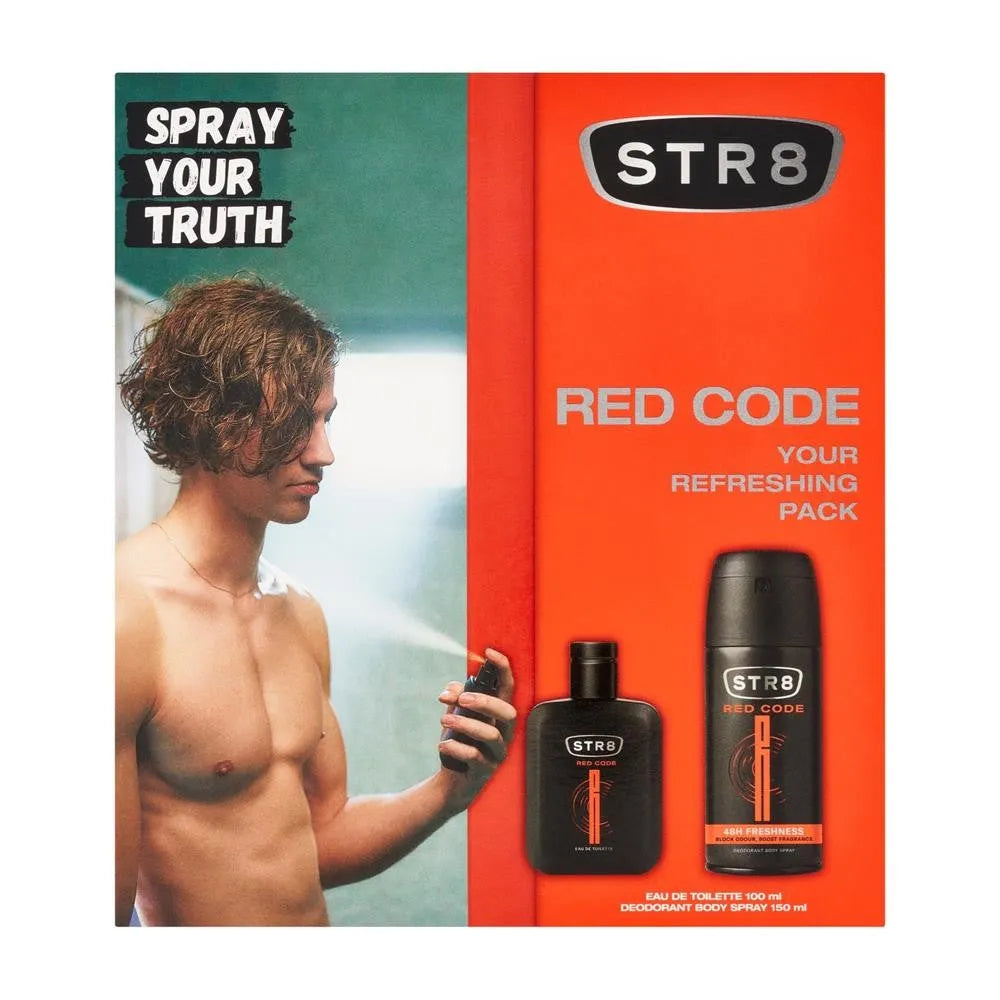 SARANTIS STR8 ZŚ24 EDT100 + DEO150 Raudonasis Kodas ROSS - Kosmetika