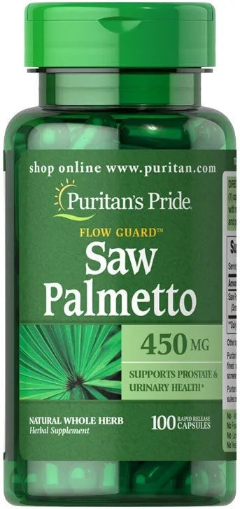 Saw Palmetto 450mg - 100 caps - Puritan’s Pride - Papildai