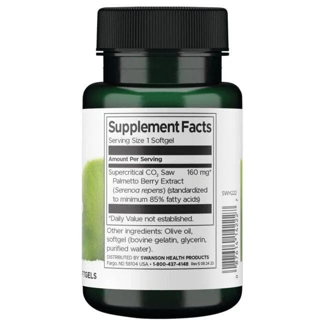 Saw Palmetto - Serenoja - 160 mg - N120 - Swanson - Papildai
