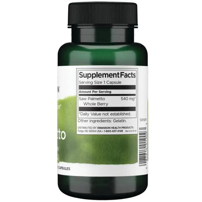 Saw Palmetto - Serenoja - 540 mg - N100 - Swanson - Papildai