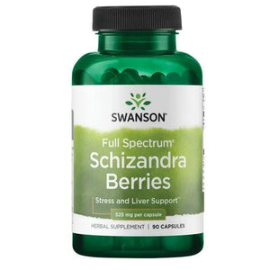Schizandra Berries - Šizandros uogos - 525 mg - N90 - Swanson - Papildai
