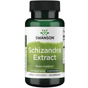 Schizandra Extract - Šizandros ekstraktas - 500 mg - N60 - Swanson - Papildai