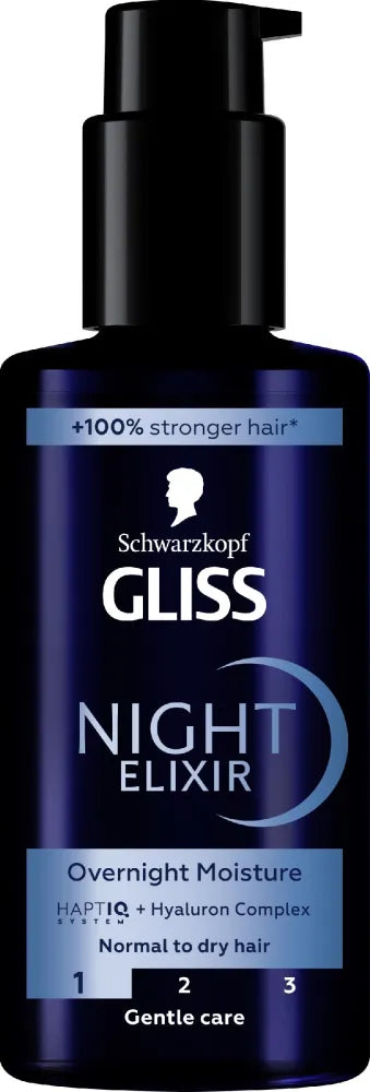 SCHWARZKOPF Gliss Elixir Overnight Moisture Treatment for Normal to Dry Hair 100 ml. - Kosmetika