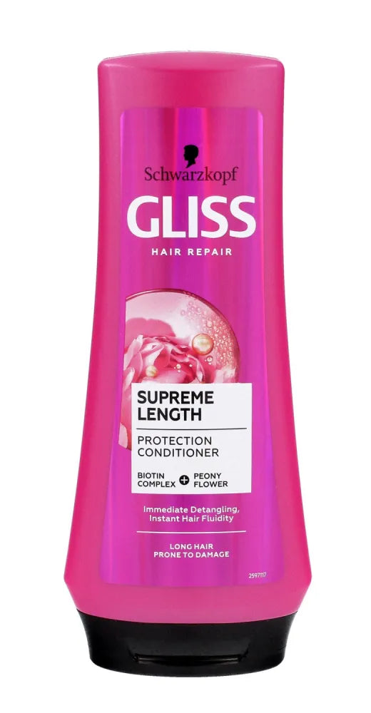 Schwarzkopf Gliss Kur Supreme Length Plaukų kondicionierius palengvinantis iššukavimą 200ml - Kosmetika
