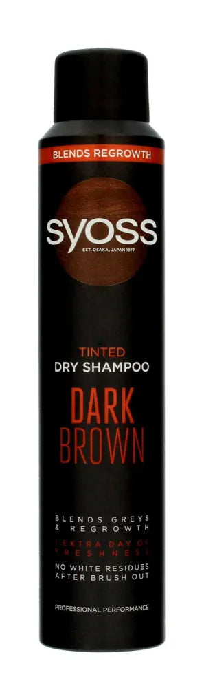 Schwarzkopf Syoss sausas šampūnas tamsiai rudoms plaukams 200 ml - Kosmetika
