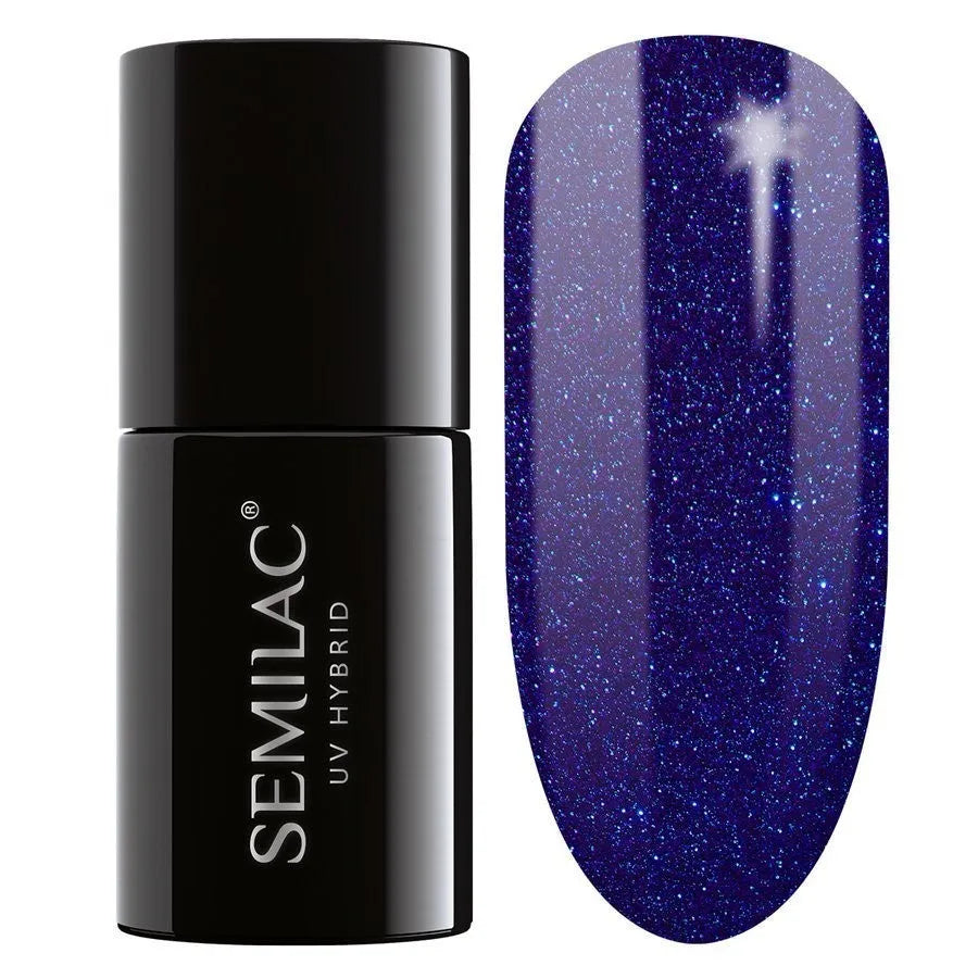 SEMILAC Hybrid Nail Polish 087 Blizgučiai Indigo - 7 ml - Kosmetika