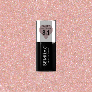 SEMILAC Smart Extend Hybrid Varnish Glitter Soft Beige no. 804 7 ml - Kosmetika