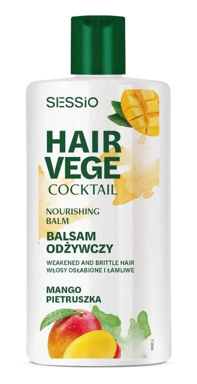 SESSIO Hair Vege Cocktail Maitinantis balzamas silpniems ir trapiems plaukams - Mangas Petražolės 300ml - Kosmetika