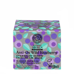 SIBERICA Blueberry Professional Atjaunojantis Nakties Sejas Krēms-Maska Anti-Ox Meža Mellenēm 50ml - Kosmetika