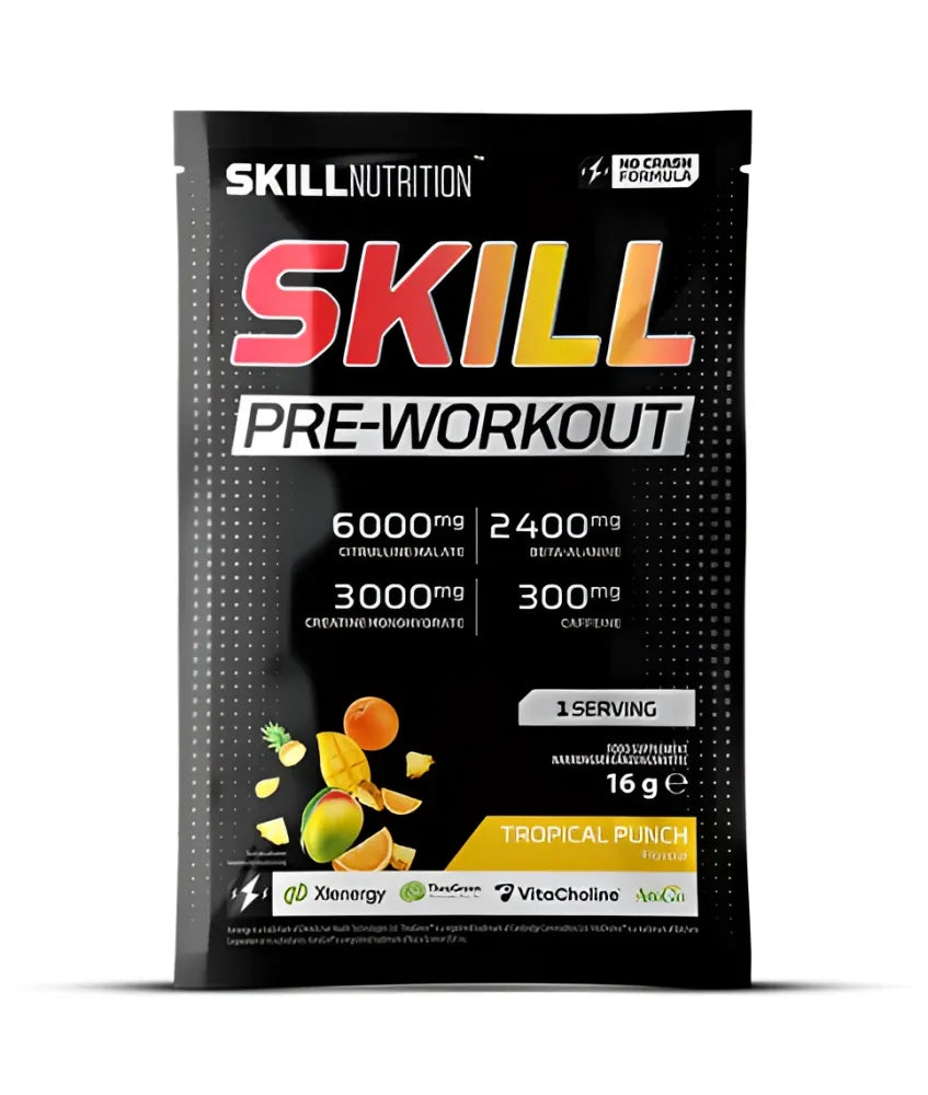 Skill Pre-Workout Tropical Punch - 16g (1 serving) - Nutrition - Sporto papildai