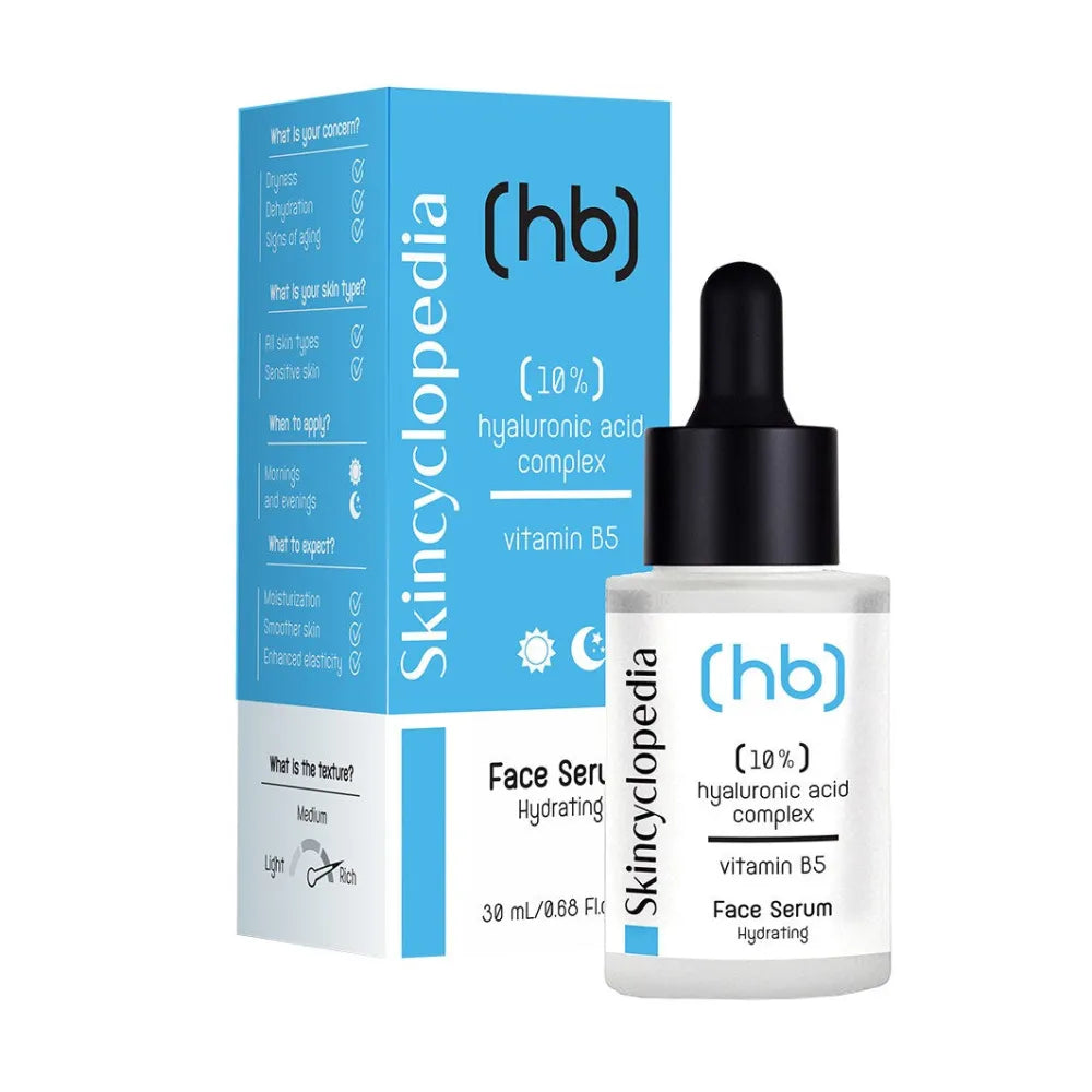 SKINCYCLOPEDIA Veido serumas su 10% hialurono rūgšties kompleksu ir vitaminu B5 30 ml - Kosmetika