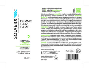 SOLVERX Dermo Hair Anti-dandruff Conditioner 150 ml. - Kosmetika